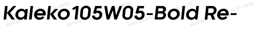Kaleko105W05-Bold Re字体转换